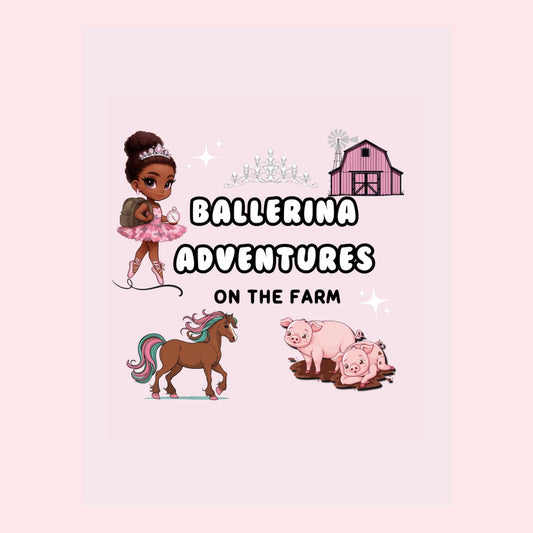 Coloring Book - Ballerina Adventures - On The Farm | Fun Coloring Book for All Ages | Digital Download